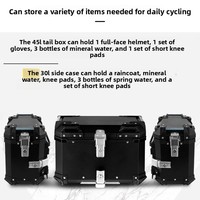 Valises latérales en aluminium pour motos compatibles Haojue TR300 Suzuki GSX250, coffre arrière universel, design trois boîtes, 38L