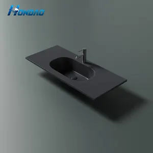 Solid Surface High-end Custom Basin Artificial Marble High Performance Bathroom Basin Flexible Materials Integrated Basin