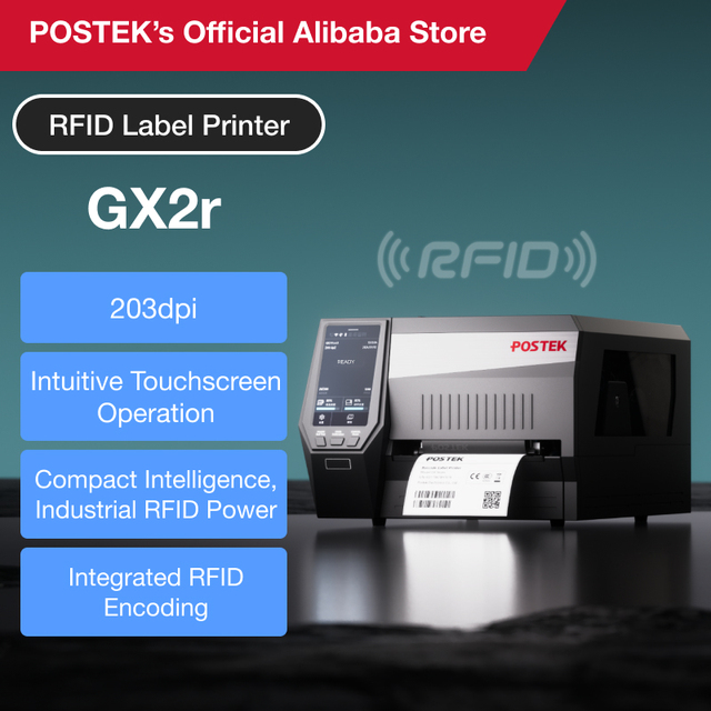 POSTEK Label Printer GX Series 203Dpi Semi-Industrial Barcode/RFID Thermal Transfer Label Printer