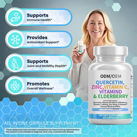Suppléments de soutien immunitaires Quercétine Zinc Vitamine C Vitamine D Bromélaïne Suppléments de santé aux baies de sureau
