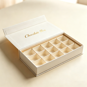Caja de Chocolate Personalizada, Caja de Papel Ecológica, Fábrica OEM, Venta al por Mayor, Caja de Chocolate con Logotipo Personalizado Impreso para Empaque de Regalos - Product Image 1