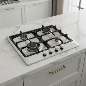 Cuisinière à gaz encastrable en acier inoxydable à 4 brûleurs avec allumage électronique et classe d'efficacité énergétique <span class=keywords><strong>A</strong></span>+++ pour cuisine domestique - Product Image 5