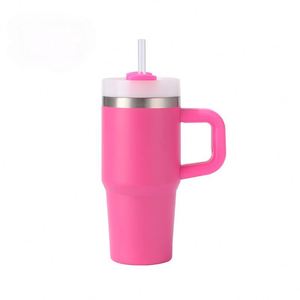 Gobelet isotherme à double paroi en acier inoxydable de 14 oz, revêtement poudré, design sportif, tasse à café avec paille, mini capacité, tasses à boisson sous vide - Product Image 3