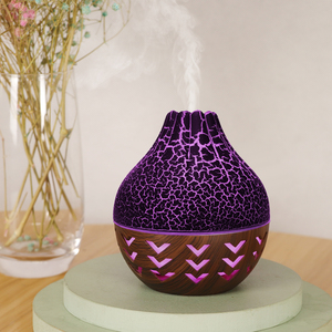 Máy làm ẩm không khí. Nhiều tùy chọn thiết kế có sẵn. Thiết kế núi lửa nứt. Bầu không khí ánh sáng đầy màu sắc. - Product Image 3