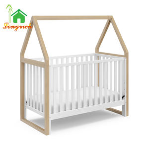 Cuna convertible <span class=keywords><strong>5</strong></span> en <span class=keywords><strong>1</strong></span>, juego de cama de madera para cuna de bebé, camas de estilo tradicional para niños pequeños, Marco para cuna de bebé, colchón de uso múltiple - Product Image 2