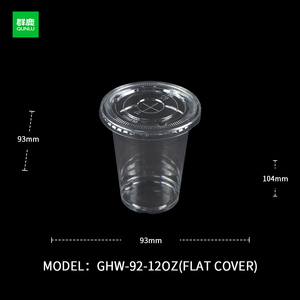 Logo personalizzato 98mm Dia. Trasparente monouso per animali domestici tazza di plastica <span class=keywords><strong>con</strong></span> coperchio 12 14 16 18 20 24oz per bevande fredde per feste - Product Image 3