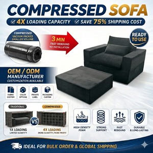 Sillón de terciopelo con otomana, sofá individual compacto para sala de estar, muebles para apartamento, suministro personalizado de fábrica - Product Image 2