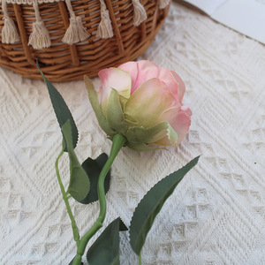 Silk Simulation Single Branch Lover Rose European Style Retro Flower Arrangement Photography Props Home Decoration Wedding - Product Image 4