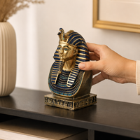 Buste de pharaon égyptien en résine, pour étagère, bureau, musée, Halloween, Jour des Cadeaux
