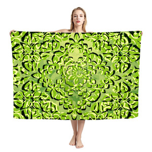Sarong Hawaiano di Alta Qualità con Motivo Personalizzato <span class=keywords><strong>Sulu</strong></span>, Design Mokihana Lei per Donne, Stampa Artigianale, per Spiaggia, Casual, Vacanze e Feste - Product Image 2
