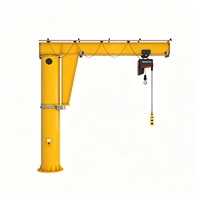 Grue à flèche pivotante autoportante montée sur colonne, 1, 2, 3, 5 tonnes, télécommandée, pour la manutention de dalles et le levage en atelier