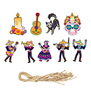 Youlun Juego <span class=keywords><strong>de</strong></span> 9 Adornos Colgantes <span class=keywords><strong>de</strong></span> Papel para Fiesta del Día <span class=keywords><strong>de</strong></span> los <span class=keywords><strong>Muertos</strong></span> en México - Product Image 3