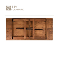 JJY-YHZ-A003 usine vente en gros de table de ferme pliante en pin table à manger d'événement de mariage campagnard