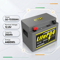 Batterie LiFePO4 JFT QG-TD350AH-1 12.8V 350Ah à insertion directe avec indicateur de tension, 150A continu, 100A charge rapide, 6000 cycles, -10°C~50°C