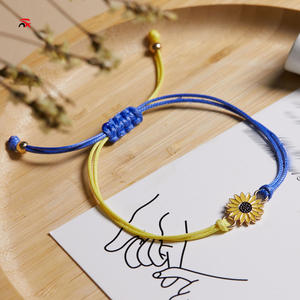 Pulsera Ucraniana Multicolor Creativa de Venta Caliente 2026, Brazalete Tejido Ajustable Amarillo y Azul de Ucrania para Decoración - Product Image 2
