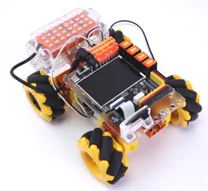 Placa de desenvolvimento automotivo, k210 4wd mecanum roda inteligente, robô programável, educacional, para carro, com tela tft de 2.4 polegadas