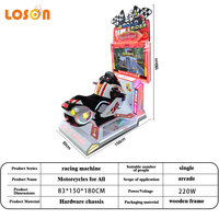 Simulateur de course de moto 3D de haute qualité pour enfants, console de jeu vidéo d'arcade commerciale, jeux de divertissement