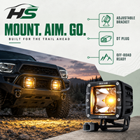 HSSH Phare de travail LED bicolore 2 pouces 30W, faisceau spot blanc et jaune doré, pour conduite tout-terrain, ATV, UTV, camion, SUV