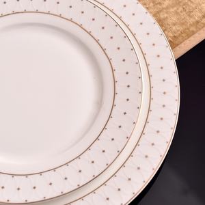 Juego de Vajilla de Porcelana Ecológica de 8/10 Pulgadas con Juego de Tazas, Vajilla de Lujo Europea Dorada en Caja de Regalo con Diseño de Jungla y Desierto - Product Image 4