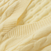 Gilet en cachemire pur à 100 % pour femme, tricoté en maille torsadée, sans manches, col en V, idéal pour la superposition