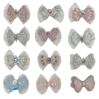 Accessoires de chaussures tendance, sandales à talons fleuris, strass, nœuds, décoration de chaussures, accessoires pour cheveux d'enfants, pince à cheveux, bricolage