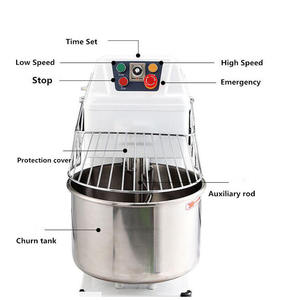 Amasadora de acero inoxidable para amasar harina, mezclador de masa en espiral industrial, máquina de amasar de 50 litros, 20kg - Product Image 4
