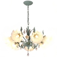Lampe suspendue LED rétro style champêtre PM, motif fleur de muguet, pour restaurant, chambre, bureau, maison