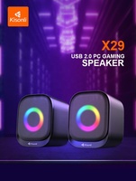 Control de Volumen, Función de Micrófono, USB Plug-and-Play, Alimentación, LED RGB, Compatible con Entrada de Auriculares para Computadora