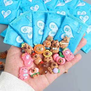 Mini Size Figura Capybara Ne Zha Cos Animal Food Saniro Turtle Resin Plastic Anime Figure Mystery Blind Bag - Product Image 4