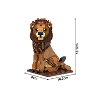 119 figurines d'animaux (girafe, lion, tigre) en micro-particules, briques nano en plastique, jeux de construction éducatifs pour enfants, jouets pour enfants