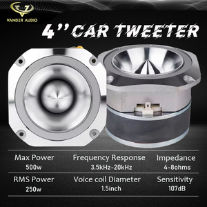 Loa Tweeter Âm Thanh Chuyên Nghiệp Loa Tweeter Xe Hơi Hình Viên Đạn NHÔM 500W 4 Inch - Product Image 2