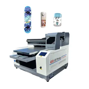 Automatische Flatbed 3d Digitale UV-Printer 4050 Met Dubbele Dx10-printkop