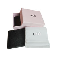 Boîte à bijoux rigide personnalisée avec logo en relief et revêtement UV pour colliers, faible MOQ, emballage personnalisé, cadeau de beauté rose mignon