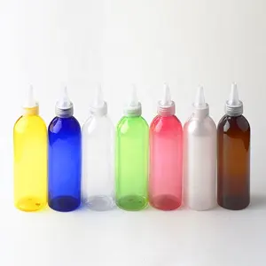 Unique white clear screw twist cap plastic bottle 60ml 200ml dispenser dropper pet