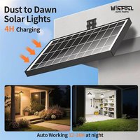 Lámparas Solares LED para Exteriores, Impermeables, para Jardín, Lámpara de Pared Dividida, Lámpara de Calle para Interiores, Doble Cabezal, Colgante, Regulable, Luz Neutra