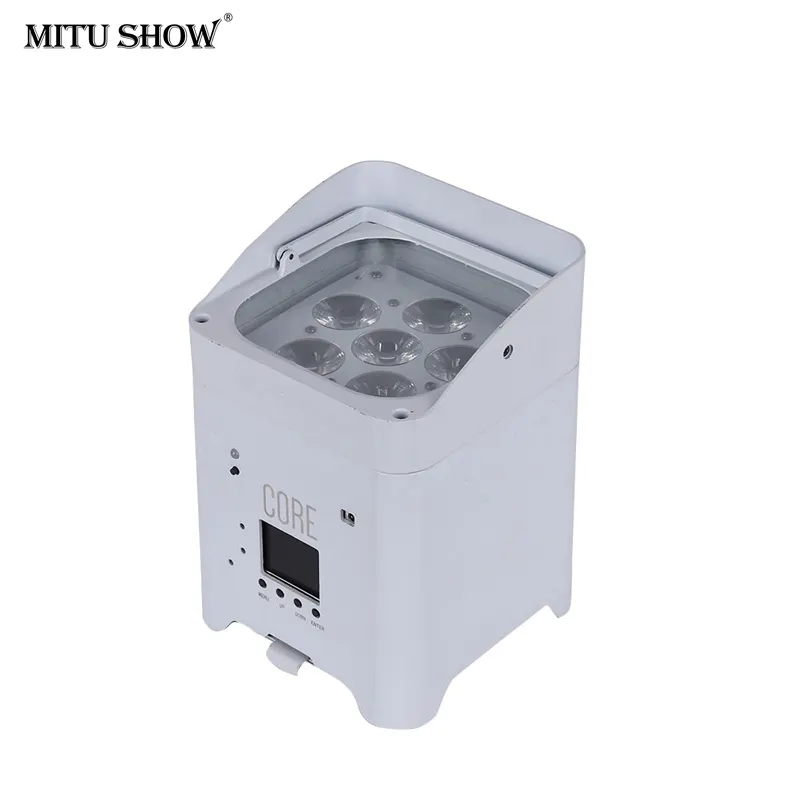 MITUSHOW 6*18w Led Dmx Wireless alimentato a batteria Led Par Light 80 Par 30 faretti a Led RGBWA UV 6 in 1 5 ore 16 ore 22 8000