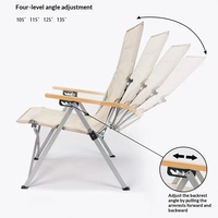 Chaise longue pliante à dossier haut, ultra-légère, portable, en acier au carbone, pour le camping en plein air, le pique-nique, la pêche, la sieste en bord de mer