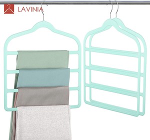 <strong>4</strong>-Fold Velvet Hangers Space-Saving Scarf &amp; Trouser <strong>Rack</strong> for Household Dress Shop Hotel Kitchen for Travel Clothes Tools Storage - Product Image 2