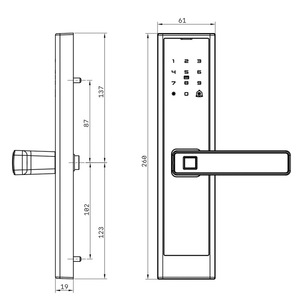 Hot bán chất lượng tốt nhất sản phẩm phổ biến thông minh khóa nhà IC thẻ khách sạn Hệ thống khóa cửa kỹ thuật số nhà khóa - Product Image 4
