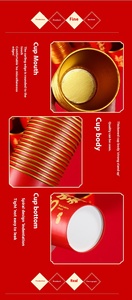 ชุดถ้วยกระดาษแบบใช้แล้วทิ้งพร้อมแผ่นฟอยล์สีทองสำหรับการประชุมเชิงพาณิชย์ประจำปี - Product Image 3