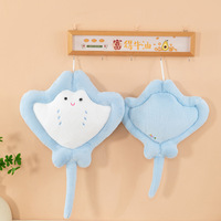 Peluche Raie Manta, Coussin Décoratif, Jouet en Peluche, Coton PP, Compagnon pour Enfants, Souvenir d'Aquarium, Article Anti-Stress 31cm-50cm