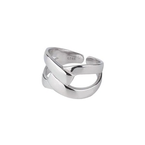 S925 Sterling Silver Cross <b>Ring</b> For Women Wide Wrap <b>Adjustable</b> Index Finger Minimalist Design Everyday Wear - Product Image 5
