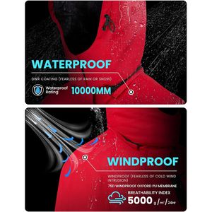 Chaqueta de esquí impermeable XL para mujer 2025, cortavientos con forro polar para invierno, abrigos cálidos de invierno para mujer, trajes de esquí - Product Image 6