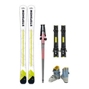 Paquete de Esquí para Niños: Esquís Dobles <span class=keywords><strong>Junior</strong></span>, Fijaciones, Botas de Esquí, Juego de Bastones, 120 cm - Product Image 1