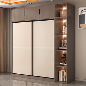Armoire <span class=keywords><strong>de</strong></span> chambre à coucher pour location, en <span class=keywords><strong>bois</strong></span> <span class=keywords><strong>massif</strong></span>, avec portes coulissantes, multifonctionnelle, design simple et moderne, nouvelle collection 2025 - Product Image 3