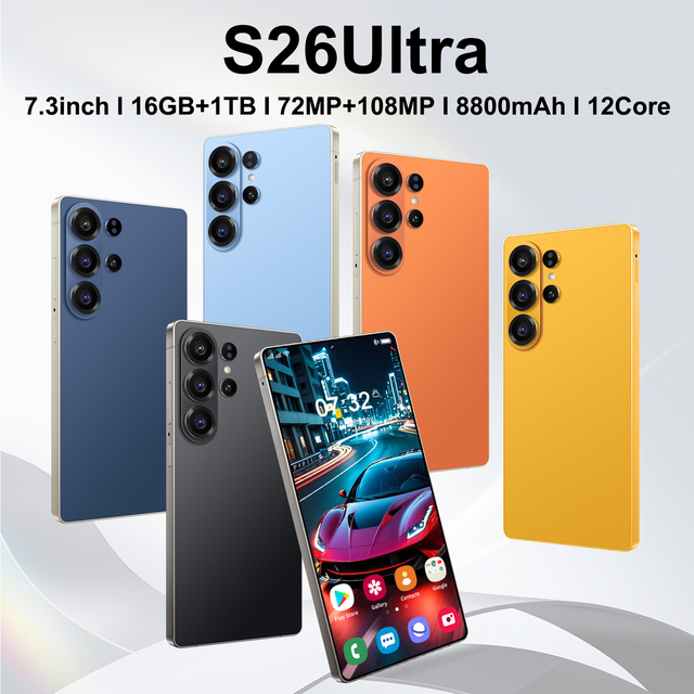 2026 New S26 Ultra Smartphones 16gb+1tb 5g Dual Sim Mobile Phone Hd Screen French Language Gaming Lte Cdma Global Languages