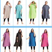 Poncho de plage à capuche en microfibre gaufrée recyclée, imprimé par sublimation, durable, de Wuxi Ivy Textile