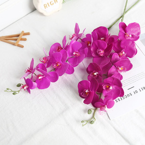 Orquídeas Phalaenopsis Artificiales Lc, Tallo Largo, Color Rosa Blanco, Tacto Real, Decoración de Bodas, Flores de Plástico PVC - Product Image 3
