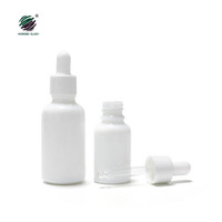 Fantaisie 10ml 15ml 30ml 50ml 100ml opale blanc brillant mat céramique verre bouteilles d'huile essentielle blanc cosmétique bouteille compte-gouttes bouteilles