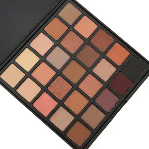 Popolare di Trucco 25 di Colore Ombretto Tavolozza dei Colori della Terra Perlato Opaco Smokey Trucco MOQ Basso All'ingrosso Private Label Dell'ombra di Occhio